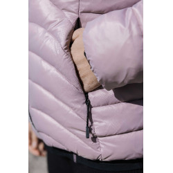 Doudoune réversible Je t'aime Equithème Lutha Noir / rose