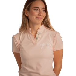 Polo Pénélope Victorine femme Pêche Rose