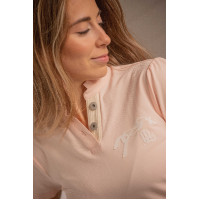 Polo Pénélope Victorine femme Pêche Rose