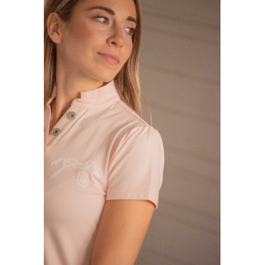 Polo Pénélope Victorine femme Pêche Rose Polo Pénélope Victorine femme Pêche Rose