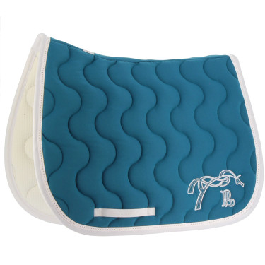 Tapis de selle Pénélope Classique Vert canard / blanc