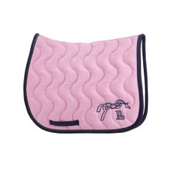 Zadeldek Pénélope Classique Lichtroze / marineblauw