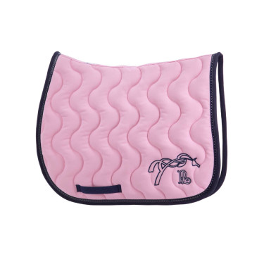 Zadeldek Pénélope Classique Lichtroze / marineblauw