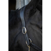 Lederen halster Pénélope Point Sellier Zwart