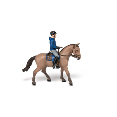 Cheval de promenade et son cavalier Papo