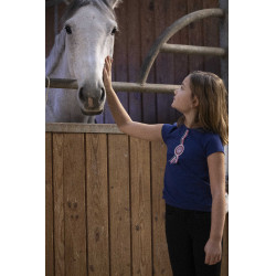 T-shirt Equithème Janice Marineblauw