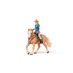 Cheval western et sa cavalière Papo