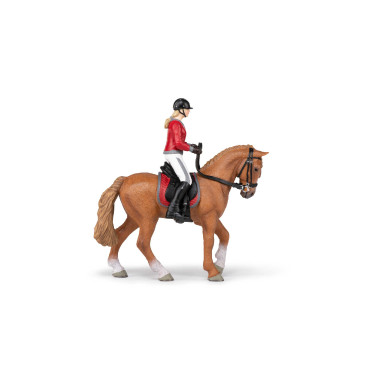 Wandelpaard en zijn amazone Papo