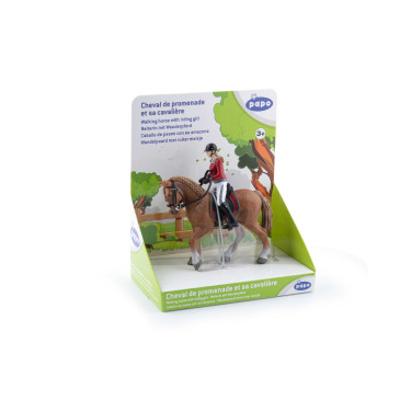 Cheval de promenade et sa cavalière Papo Cheval de promenade et sa cavalière Papo