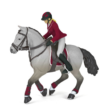 Wedstrijdpaard en zijn amazone Papo