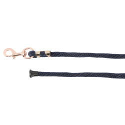Halstertouw Equithème Soft rose gold Marineblauw