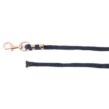 Halstertouw Equithème Soft rose gold Marineblauw
