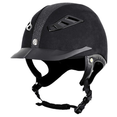 Casque Back on Track® EQ3 Lynx Microfibre/Strass Noir