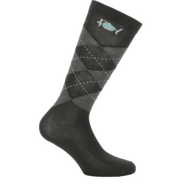 Chaussettes Riding World Losange Noir