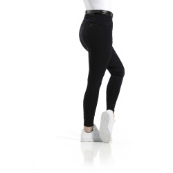 Pantalon Equithème Safir fond silicone Noir / bleu