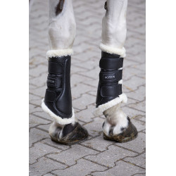 Gesloten peesbeschermers Norton synthetisch schapenwol Zwart / écru