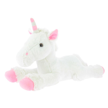 Equi-Kids Knuffel Eenhoorn middelgroot model Wit / roze