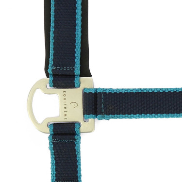 Licol + longe Equitheme Satiné Marine / turquoise Bleu Licol + longe Equitheme Satiné Marine / turquoise Bleu