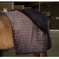 Couverture d'écurie Equithème Teddy doublée mouton synthétique Bleu marine