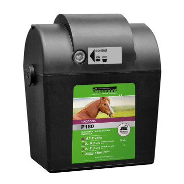 Beaumont Paddock P180 batterij-aangedreven schrikdraadapparaat + paneel