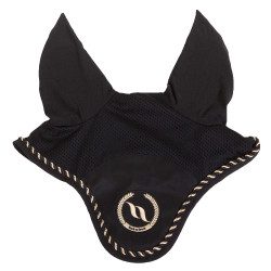 Bonnet chasse-mouches Back On Track à oreilles Noir