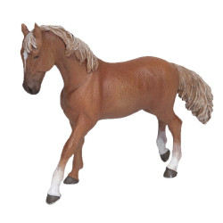 Figurine jument Papo pur-sang anglaise alezan