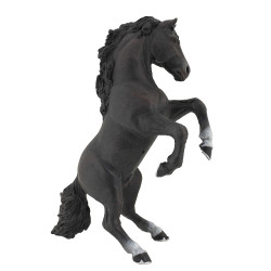Zwarte steigende paard figurine Papo