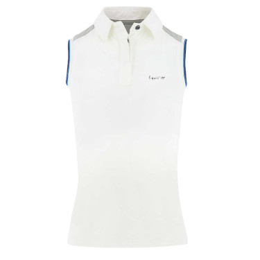 Mouwloze damespolo Equit'M Wit