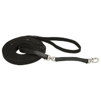 Longe de travail avec âme en cuir Covalliero Noir Longe de travail avec âme en cuir Covalliero Noir