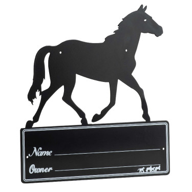 Plaque de box Silhouette de cheval Plaque de box Silhouette de cheval