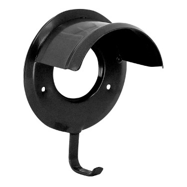 Kunststof beklede teugelhouder Zwart