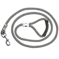 Norton Longeerlijn Met Rubberen Handvat Zwart / wit Norton Longeerlijn Met Rubberen Handvat Zwart / wit