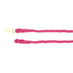 Gevlochten katoenen longeerlijn Fuchsia Roze