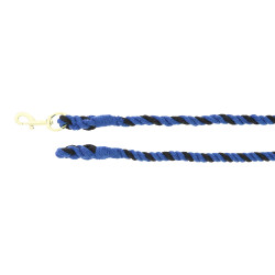 Gevlochten katoenen longeerlijn Blauw / zwart