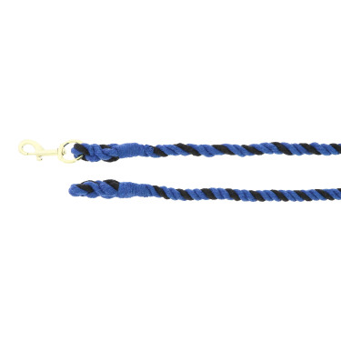 Gevlochten katoenen longeerlijn Blauw / zwart