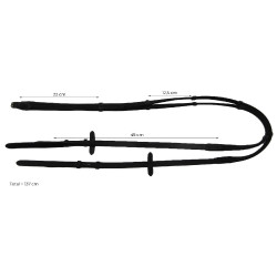 Rênes Supergrip épaisses Eric Thomas Pro Noir Rênes Supergrip épaisses Eric Thomas Pro Noir