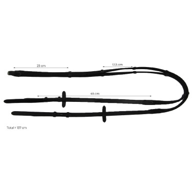 Rênes Supergrip épaisses Eric Thomas Pro Noir Rênes Supergrip épaisses Eric Thomas Pro Noir