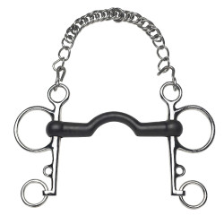 Mors Pelham Feeling caoutchouc droit passage de langue