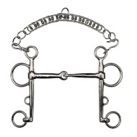 Pelham bit gebroken vernikkeld staal Feeling