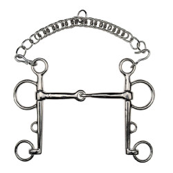 Pelham bit gebroken vernikkeld staal Feeling