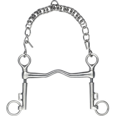 Mors Saumur Feeling à pompe branches courtes inox satin