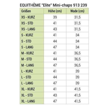 Mini-chaps Equithème Elite