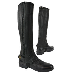 Mini-chaps Equithème cuir Noir