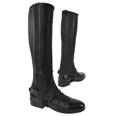 Mini-chaps Equithème cuir Noir