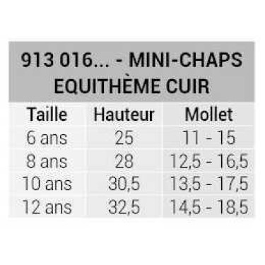 Mini-chaps Equithème leer