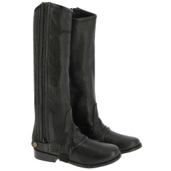 Mini-chaps Equithème cuir Noir