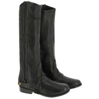 Mini-chaps Equithème leer Zwart