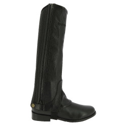Mini-chaps Equithème cuir Noir
