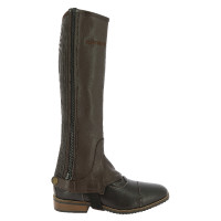 Mini-chaps Equithème leer Zwart