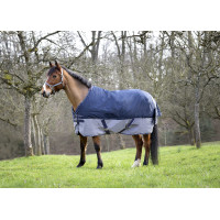 Equithème Tyrex 600 D 300g deken Marine / grijs Blauw